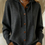 Danielle | Cardigan à capuche et boutons