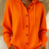 Danielle | Cardigan à capuche et boutons