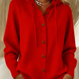 Danielle | Cardigan à capuche et boutons