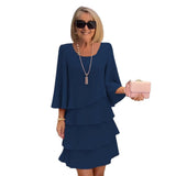 Maria – Robe midi élégante avec volants
