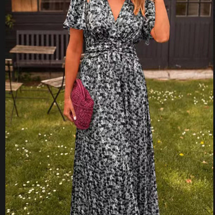 Elis – Robe longue et légère avec motif floral