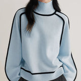 Martine | Col roulé en maille côtelée Pull