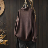 Ghislaine | Col roulé en grosse maille Pull