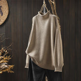 Ghislaine | Col roulé en grosse maille Pull