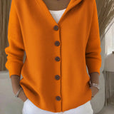 Martine | Cardigan à capuche et boutons