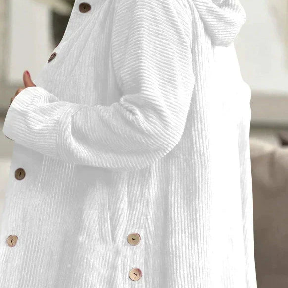 Cordia | Veste en velours côtelé confortable avec capuche