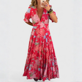 Miriam – Robe fleurie avec décolleté en V