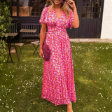 Elis – Robe longue et légère avec motif floral
