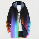Régine | Manteau à capuche arc-en-ciel