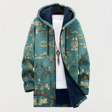 Ghislaine | Manteau à capuche motif floral pour Femme