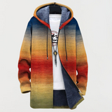 Sylvie | Manteau à capuche imprimé coucher de soleil pour Femme