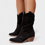 Friederike | Bottes en daim perforé