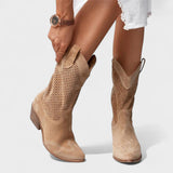 Friederike | Bottes en daim perforé