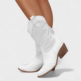 Friederike | Bottes en daim perforé