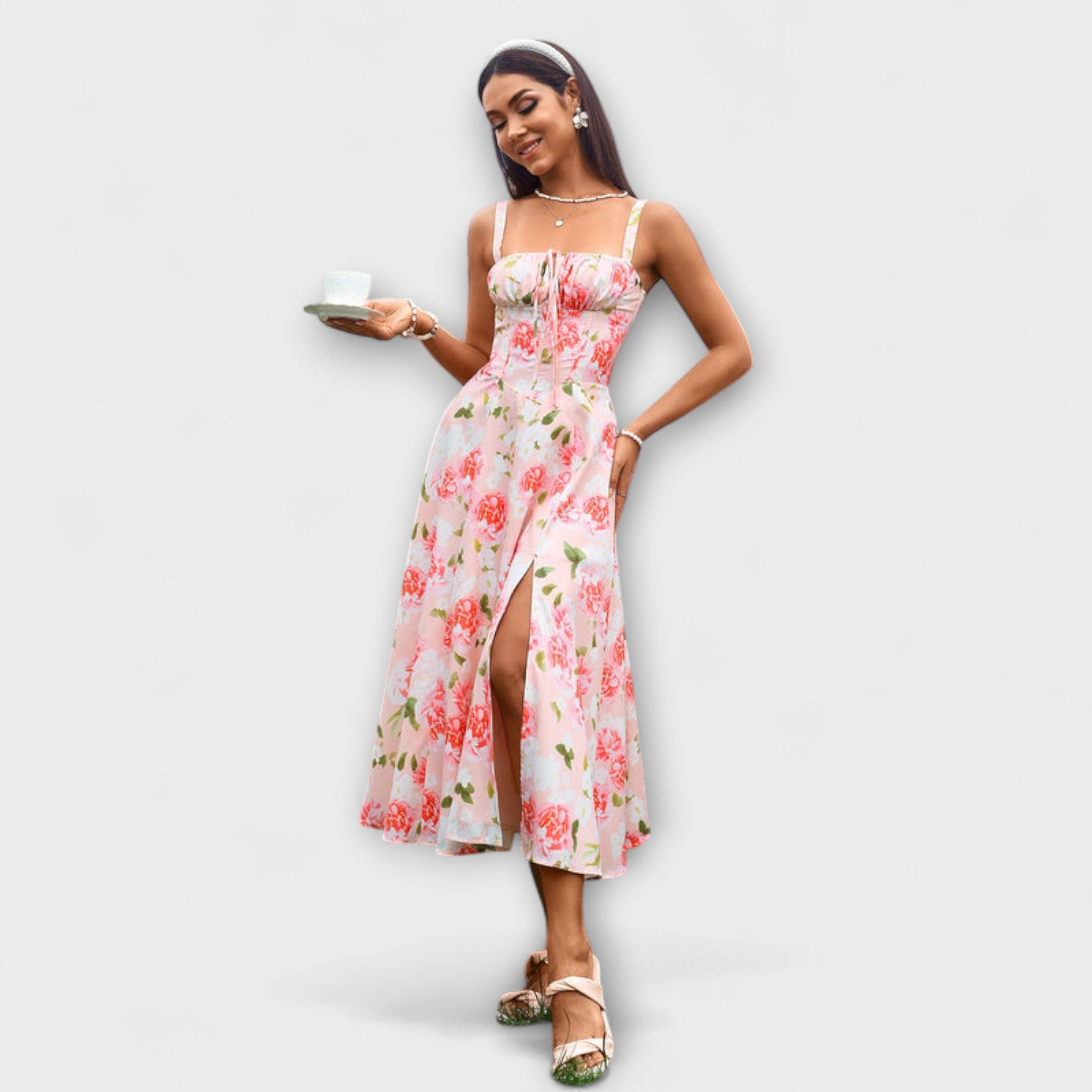 Espoir - Robe à volants avec détail fente