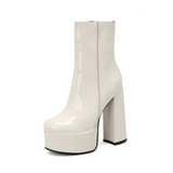 Carina - Bottes avec super haut plateau pour charme et confiance en soi