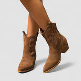 Josiane | Bottines Western Brodées Chelsea Boots