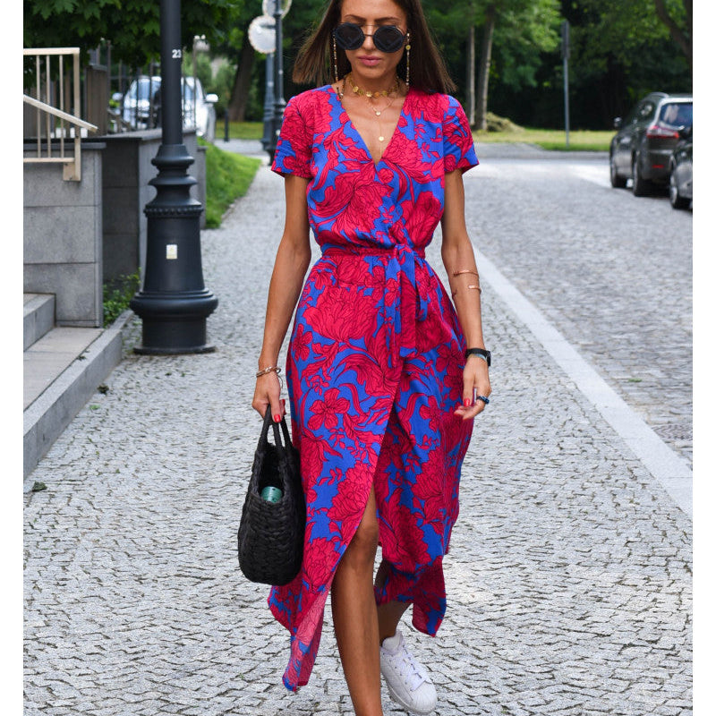 Amélia - Robe midi à motif floral