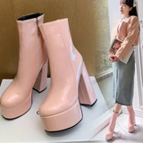 Carina - Bottes avec super haut plateau pour charme et confiance en soi