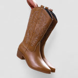 Catherine | Bottes Western Brodées Blanches