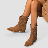 Josiane | Bottines Western Brodées Chelsea Boots