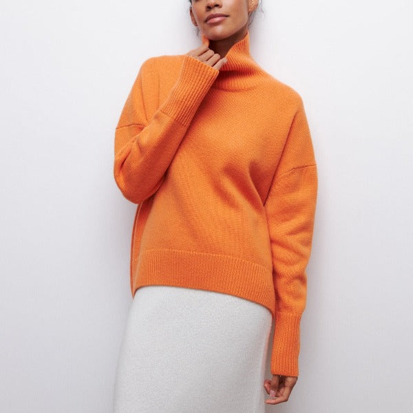 Catherine | Maille torsadée à col roulé Pull