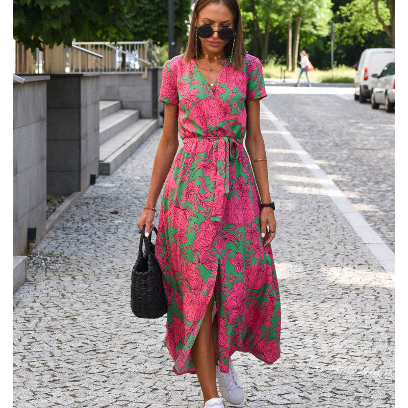 Amélia - Robe midi à motif floral