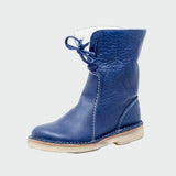Bottines en cuir imperméables avec doublure en laine