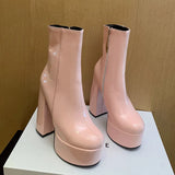 Carina - Bottes avec super haut plateau pour charme et confiance en soi