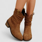 Patricia | Bottines Western Daim Talon Bloc Bottes
