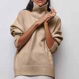 Catherine | Maille torsadée à col roulé Pull
