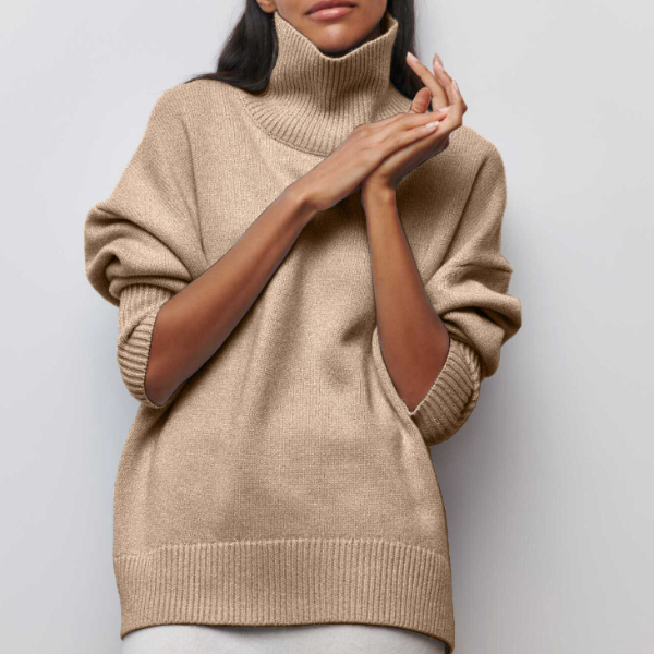 Catherine | Maille torsadée à col roulé Pull