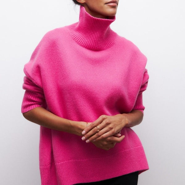 Catherine | Maille torsadée à col roulé Pull