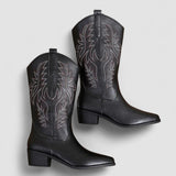 Catherine | Bottes Western Brodées Blanches