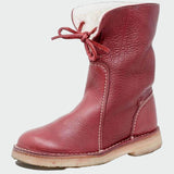 Bottines en cuir imperméables avec doublure en laine