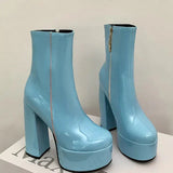 Carina - Bottes avec super haut plateau pour charme et confiance en soi