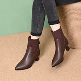Clara - Bottines avec plateforme en cuir