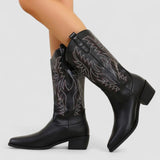 Catherine | Bottes Western Brodées Blanches