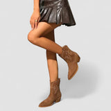 Josiane | Bottines Western Brodées Chelsea Boots