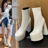 Carina - Bottes avec super haut plateau pour charme et confiance en soi