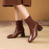 Cátia - Bottines Élégantes à Talon Plat