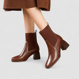 Cátia - Bottines Élégantes à Talon Plat