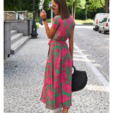 Amélia - Robe midi à motif floral