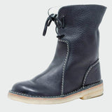 Bottines en cuir imperméables avec doublure en laine
