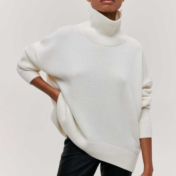 Catherine | Maille torsadée à col roulé Pull