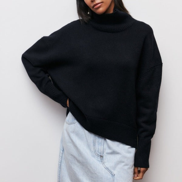 Catherine | Maille torsadée à col roulé Pull
