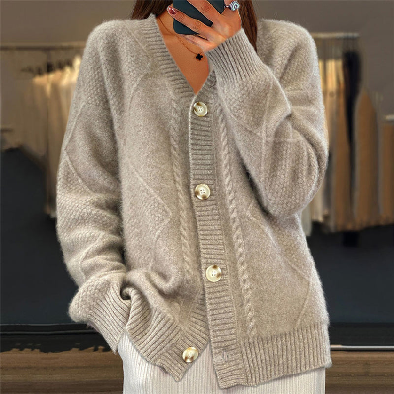 Sylvie | Tricot à Câbles Cardigan