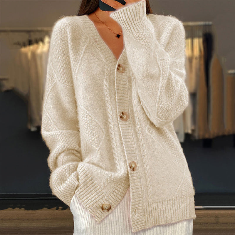 Sylvie | Tricot à Câbles Cardigan
