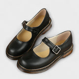 Chaussures Mary Jane Vintage pour Femmes – Chaussures en Cuir Classiques avec Bride & Semelle Confort