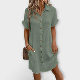 Sylvie | Robe chemise en gaze de coton